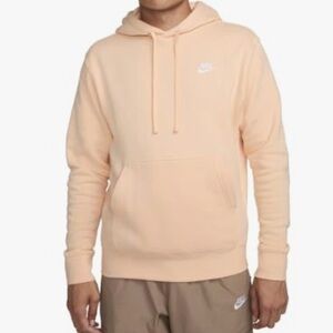 Nike Sportswear Club Fleece Hoodie, Light Orange, Size Large